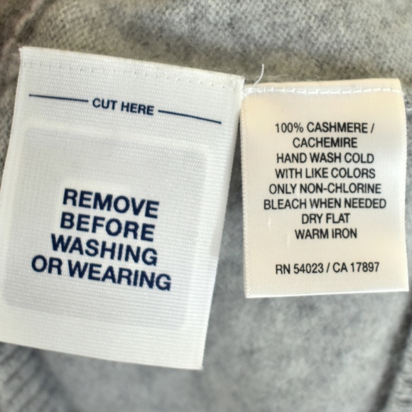 100% Cashmere Gray Sweater Size XS - Picture 6 of 6